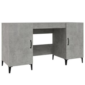 vidaXL Skrivbord betonggr&aring; 140x50x75 cm konstruerat tr&auml;