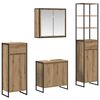 vidaXL Badrumsm&ouml;belset 4 st Artisan Ek Konstruerat tr&auml;