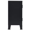 vidaXL Sk&auml;nk industriell stil metall 120x35x70 cm svart