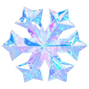 vidaXL Prismatisk iriserande LED-sn&ouml;flinga Flerf&auml;rgsdesign