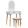 vidaXL Skrivbordsset FAUSKE 3 pcs Vit 76 x 50 x 143 cm