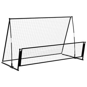 vidaXL 2-i-1 return&auml;t/fotbollsm&aring;l 202x104x120 cm st&aring;l