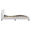 vidaXL Bed Frame "Viana" with LED without Mattress White 160x200 cm