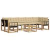 vidaXL Utomhussoffset 8 st Vit och Beige