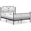 vidaXL S&auml;ngram utan madrass svart metall 160x200 cm