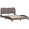 vidaXL Bed Frame without Mattress "Hvar" Taupe 140x190 cm Fabric