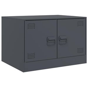 vidaXL Soffbord antracit 67x50x44 cm st&aring;l