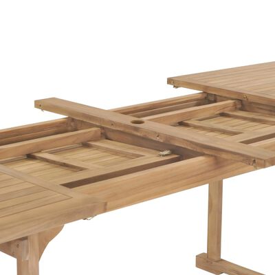 vidaXL Trädgårdsbord utdragbart 180-280x100x75 cm massiv teak