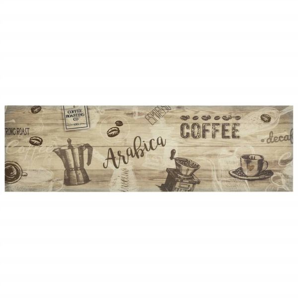 vidaXL Köksmatta maskintvättbar kaffe brun 45x150 cm sammet