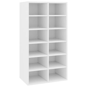 vidaXL Skohylla vit 54x34x100,5 cm konstruerat tr&auml;