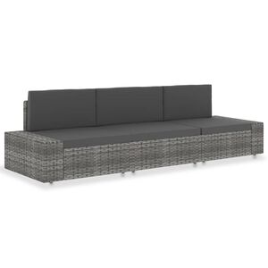 vidaXL Modulsoffa 3-sits konstrotting gr&aring;