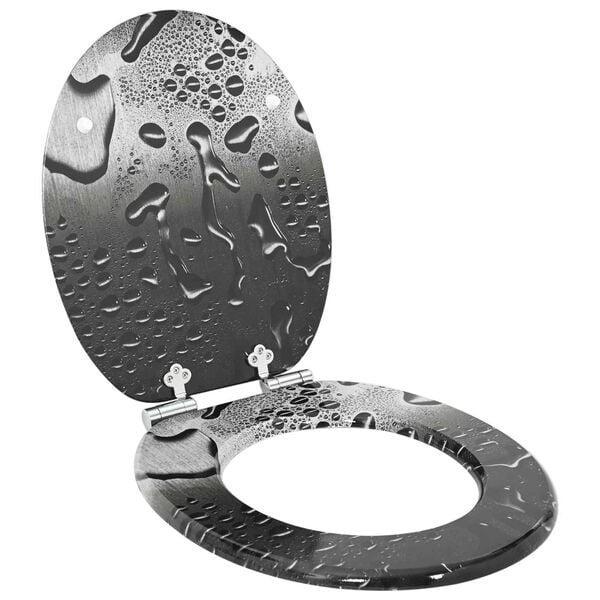 vidaXL Toalettstol 2 pcs Gr&aring; 44 x 38 cm MDF-board