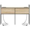 vidaXL F&ouml;rvaringsgavel med Laddstation Sonoma ek 143 x 15 x 98 cm