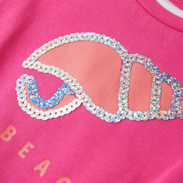 T-shirt f&ouml;r barn m&ouml;rk rosa 128