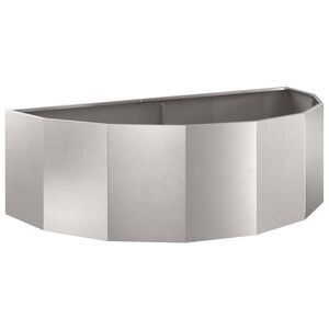 vidaXL Planteringsk&auml;rl Silver 120 x 60 x 35 cm Rostfritt st&aring;l