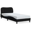 vidaXL Bed Frame without Mattress "Hvar" Black 80x200 cm Fabric