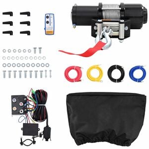 vidaXL Elektrisk vinsch PVC Svart