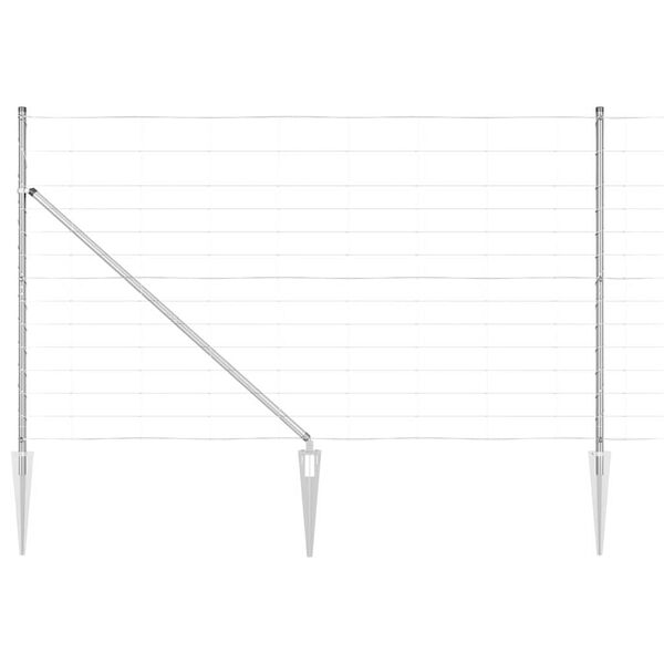 vidaXL St&auml;ngselstolpe Galvaniserad 25 x 1,4 m St&aring;l