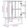 vidaXL Sideboard FLORO Vit 70 x 30 x 70,5 cm Massiv furu