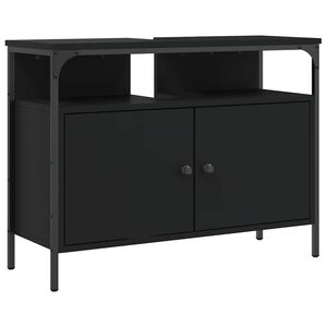 vidaXL Tv&auml;ttst&auml;llssk&aring;p svart 80x30x60 cm konstruerat tr&auml;