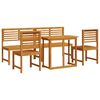 vidaXL Tr&auml;dg&aring;rds Bistro Set 5 pcs Brun Massivt Akaciatr&auml;