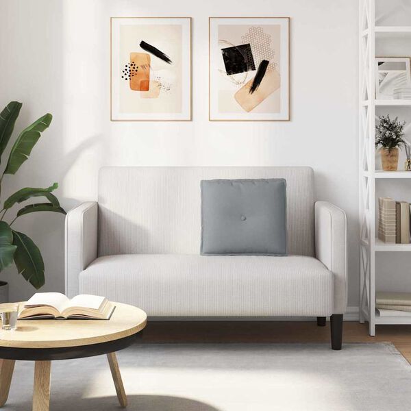 vidaXL Ryggkudde Ljusgr&aring; 50 x 19 x 45 cm tyg