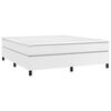 vidaXL Boxspring-s&auml;ngram vit 180x200 cm konstl&auml;der