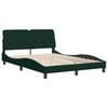 vidaXL Bed Frame without Mattress Dark Green 140x190 cm Velvet