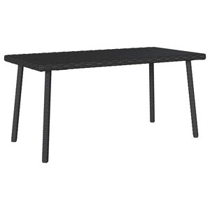 vidaXL Soffbord f&ouml;r tr&auml;dg&aring;rden rektangul&auml;rt svart 80x40x37 cm