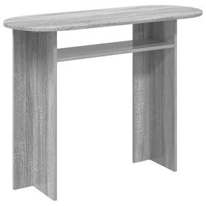 vidaXL Konsolbord Gr&aring; sonoma-ek 100 x 39,5 x 75 cm Konstruerat tr&auml;