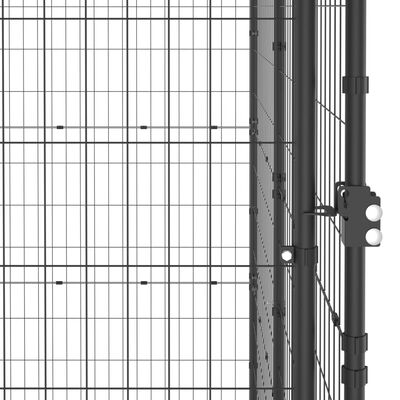 vidaXL Hundgård för utomhusbruk stål 110x220x180 cm