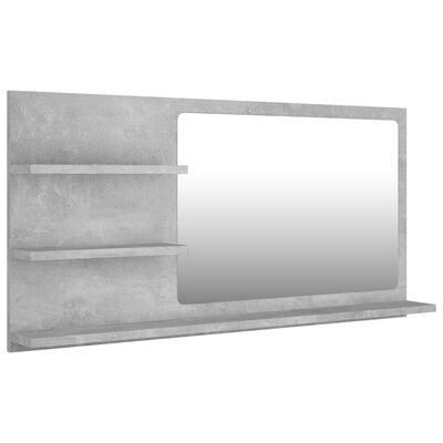 vidaXL Badrumsspegel betonggrå 90x10,5x45 cm spånskiva