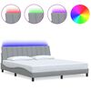 vidaXL Bed Frame without Mattress "Hanko" Light Grey 180x200cm Fabric