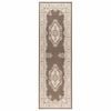 vidaXL Runner-matta FLORNES V&auml;vd Taupe-m&ouml;nster 67 x 200 cm PP 7 mm