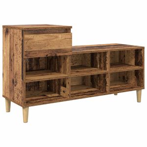 vidaXL Skosk&aring;p 102 x 36 x 60 cm Konstruerat tr&auml; Gammalt tr&auml;