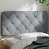 vidaXL Headboard Cushion Light Grey 100 cm Fabric