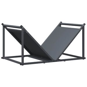 vidaXL Vedst&auml;ll antracit 70x43x34,5 cm kallvalsat st&aring;l