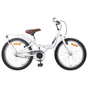 vidaXL Barncykel 18 Tum f&ouml;r 5-7 &aring;r gamla Vit