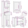 vidaXL Badrum Set med låda med hylla Naturfärg Massivt mangoträ