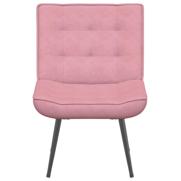 vidaXL Vilstol rosa 64x74x84 cm sammet