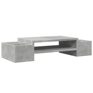 vidaXL Sk&auml;rmst&auml;ll med f&ouml;rvaring betonggr&aring; 70x27x15 cm konstruerat tr&auml;