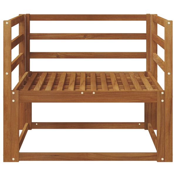 vidaXL Utomhus Mellansoffa Massivt Akaciatr&auml; Naturf&auml;rg