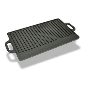 vidaXL Grillplatta gjutj&auml;rn 50x23 cm v&auml;ndbar