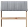 vidaXL Klädd sänggavel Ljusgrå 75 cm Massiv furu