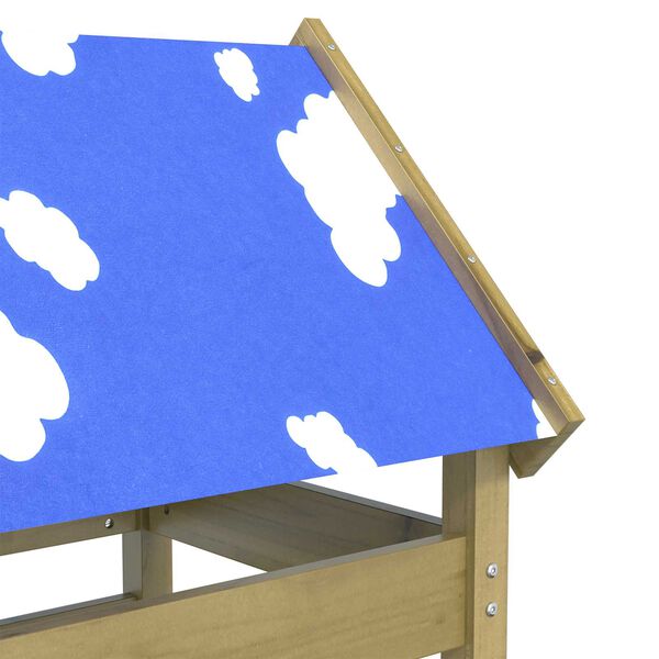 vidaXL Lekstapel Brun 85 x 52,5 x 239 cm Massiv Impregnerat Tr&auml;