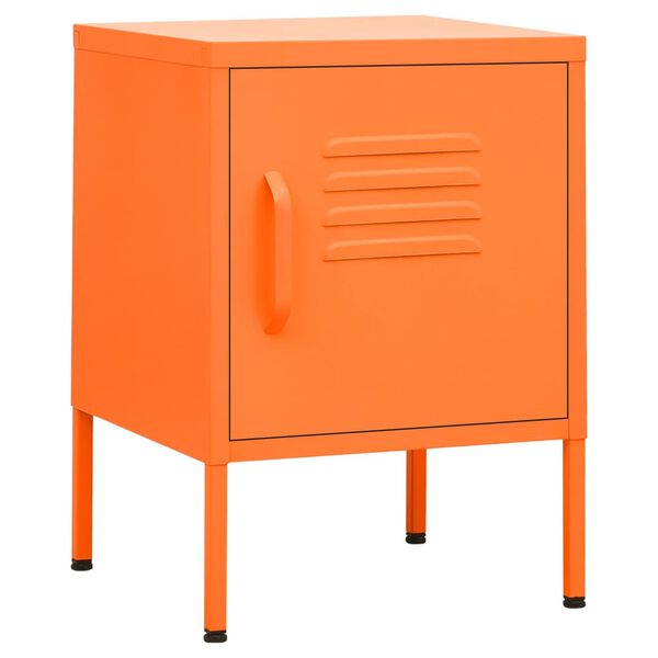 vidaXL Sängbord orange 35x35x51 cm stål