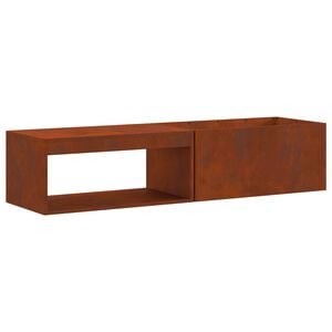 vidaXL Eldsk&aring;l Rostig 160 x 45 x 35 cm V&auml;derbest&auml;ndig st&aring;l