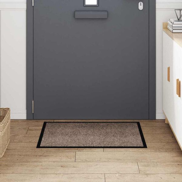 vidaXL Dörrmatta Beige 60 x 40 x 1.2 cm Teddytyg