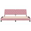 vidaXL Bed Frame without Mattress Pink 200x200 cm Velvet