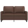 vidaXL 2-sitssoffa Brun 120 cm konstl&auml;der